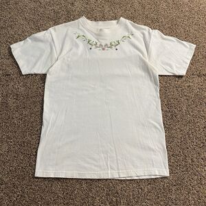 Vintage 90s Hummingbird T Shirt Graphic Single Stitch Size Medium Women’s White